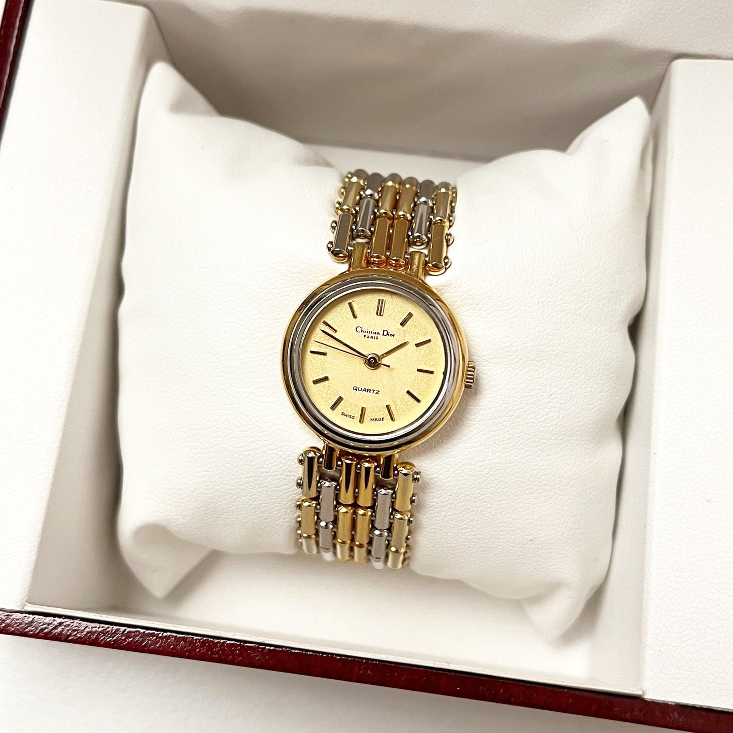 Christian Dior TwoTone Vintage Women’s Authentic Watch Boxed, Gift for Her
