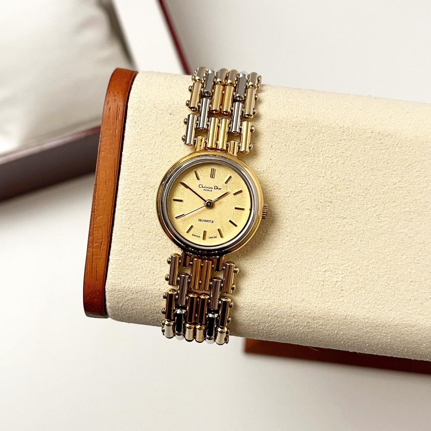 Christian Dior TwoTone Vintage Women’s Authentic Watch Boxed, Gift for Her