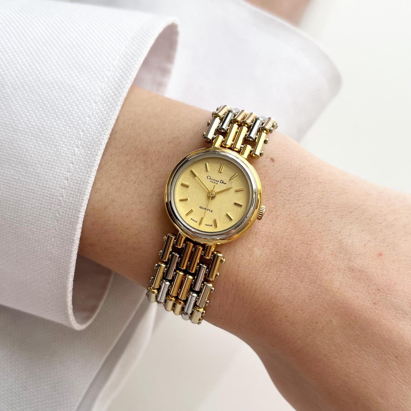 Christian Dior TwoTone Vintage Women’s Authentic Watch Boxed, Gift for Her