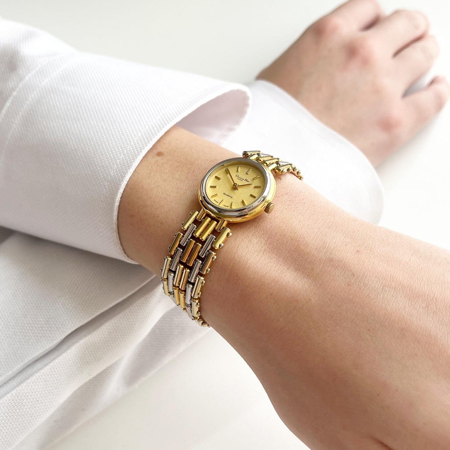 Christian Dior TwoTone Vintage Women’s Authentic Watch Boxed, Gift for Her