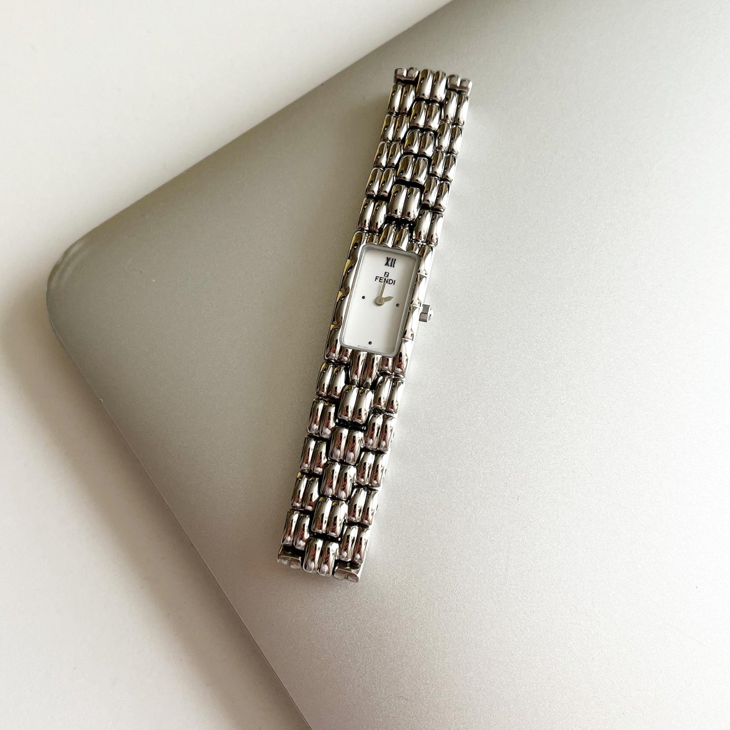 Vintage Fendi Silver Women’s Watch, Boxed Gift for Her, 18.5cm