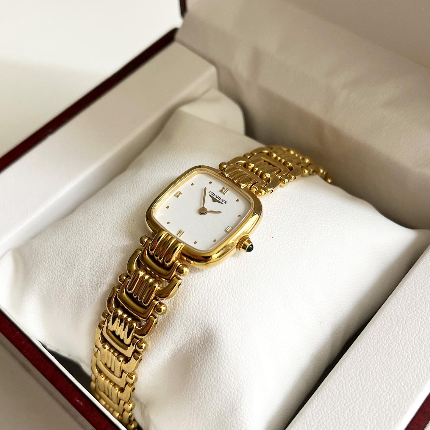 Longines Vintage Womens Gold Watch, Gift Box, 15.5 cm