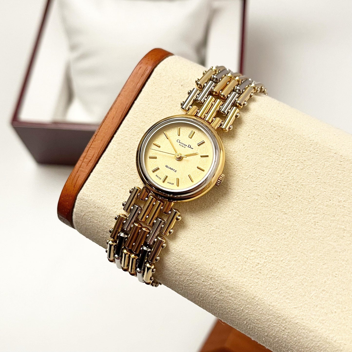 Christian Dior TwoTone Vintage Women’s Authentic Watch Boxed, Gift for Her