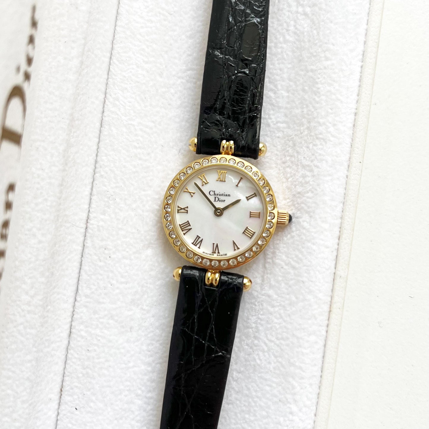 Christian Dior Vintage Women’s Watch, Seashell Dial, Boxed, Gift for Her - 14-18cm