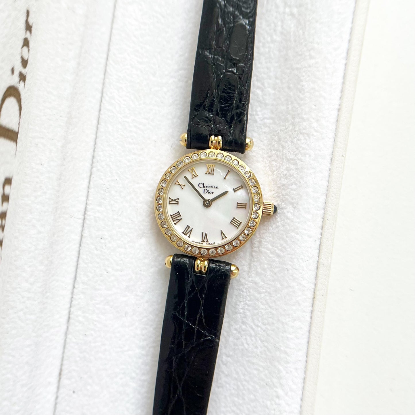 Christian Dior Vintage Women’s Watch, Seashell Dial, Boxed, Gift for Her - 14-18cm