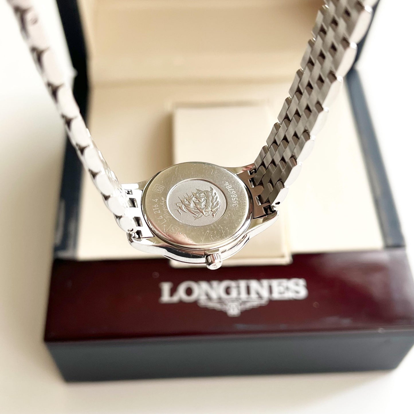 Longines Vintage Women’s Silver Watch, Date Watch, Boxed, Gift For Her - 18.5cm