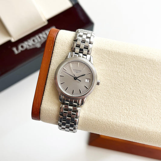 Longines Vintage Women’s Silver Watch, Date Watch, Boxed, Gift For Her - 18.5cm