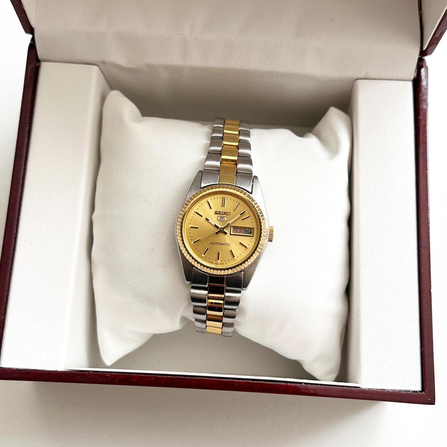 Seiko RARE TwoTone Mechanical Vintage Womens Watch, Boxed, 16cm