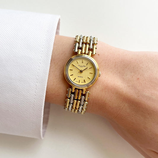 Christian Dior TwoTone Vintage Women’s Authentic Watch Boxed, Gift for Her