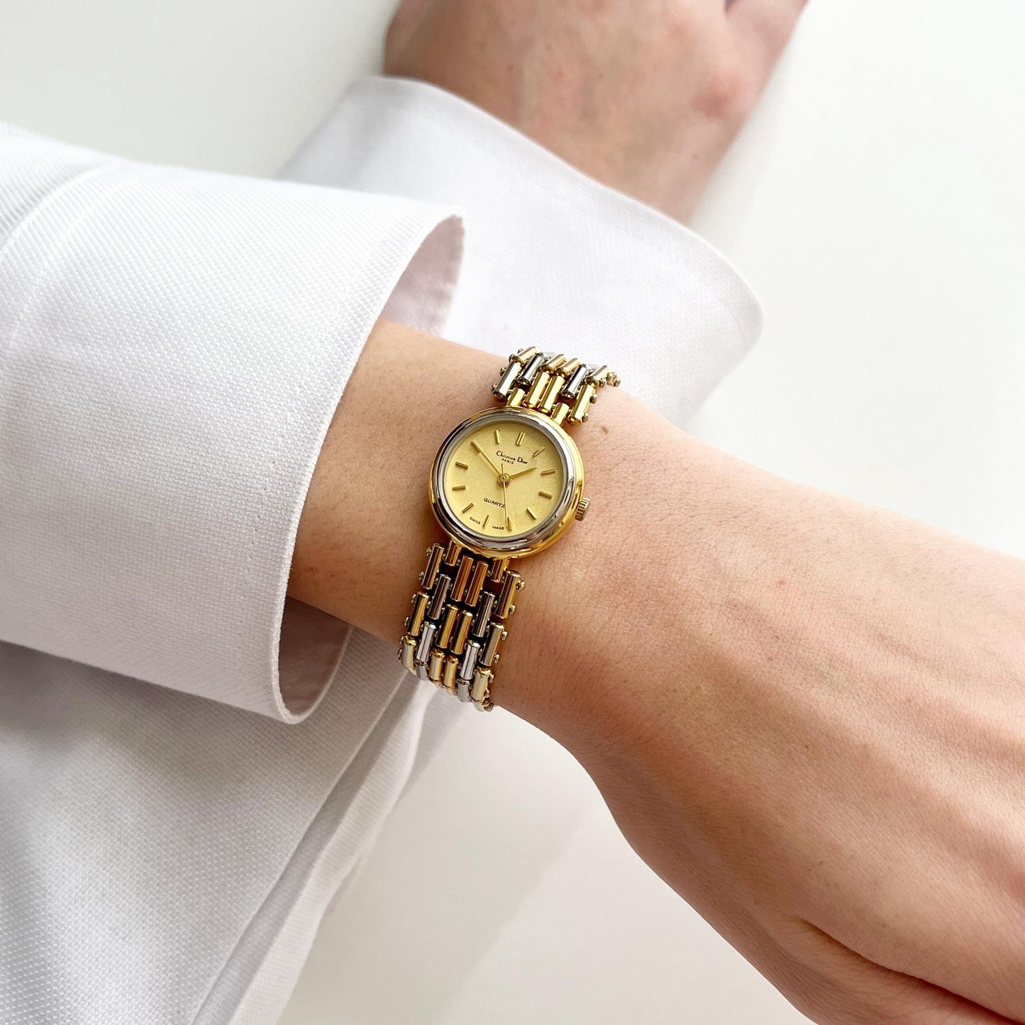 Christian Dior TwoTone Vintage Women’s Authentic Watch Boxed, Gift for Her