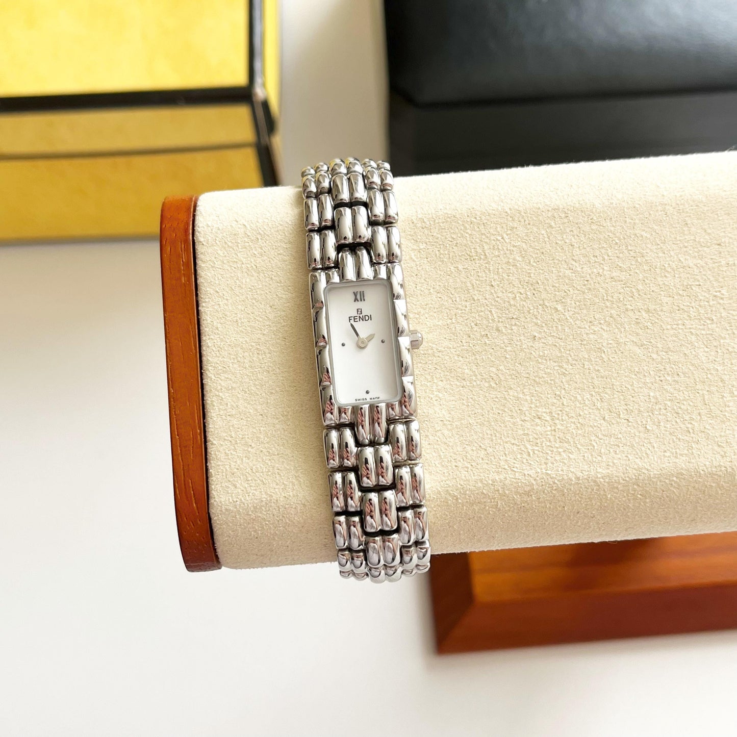 Vintage Fendi Silver Women’s Watch, Boxed Gift for Her, 18.5cm