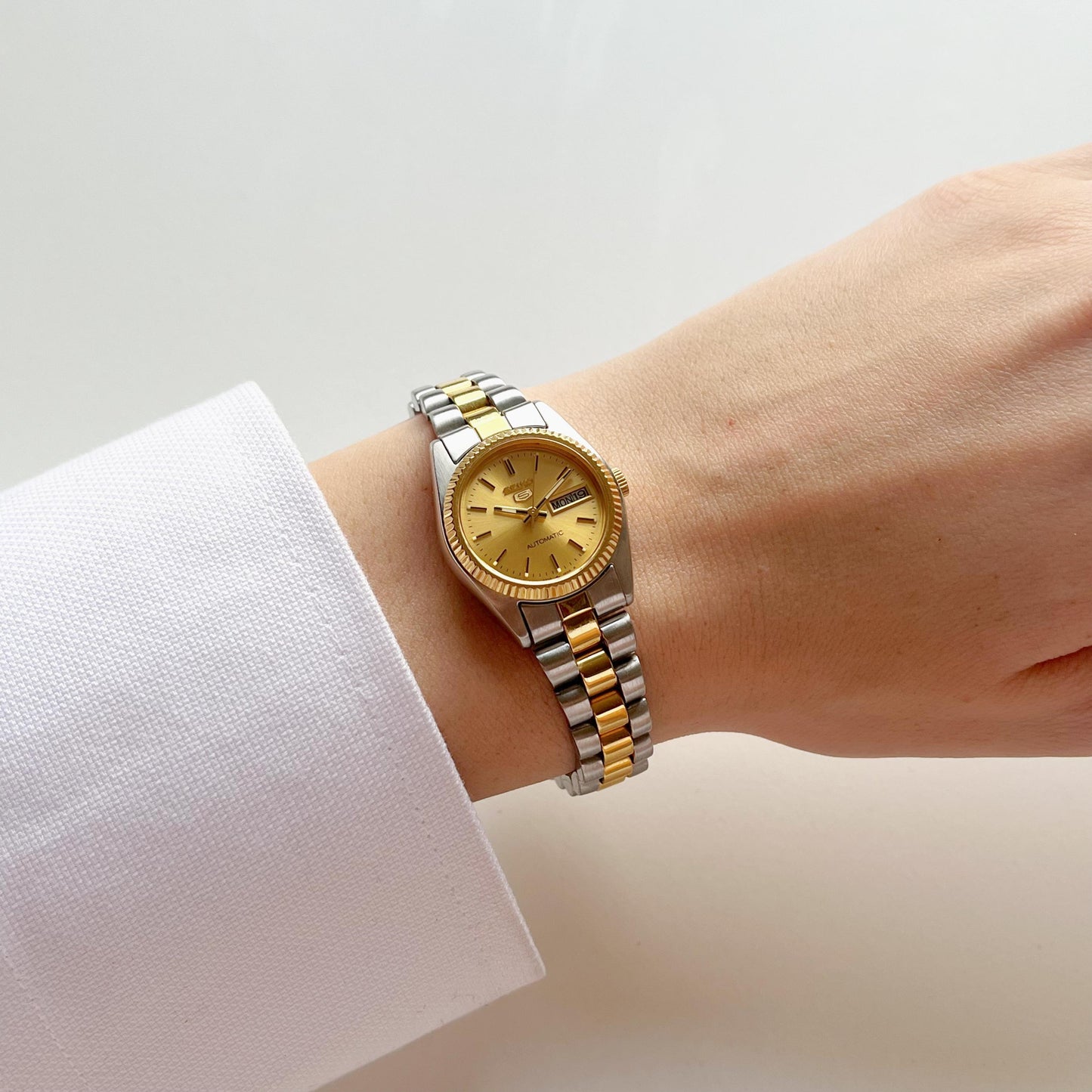 Seiko RARE TwoTone Mechanical Vintage Womens Watch, Boxed, 16cm