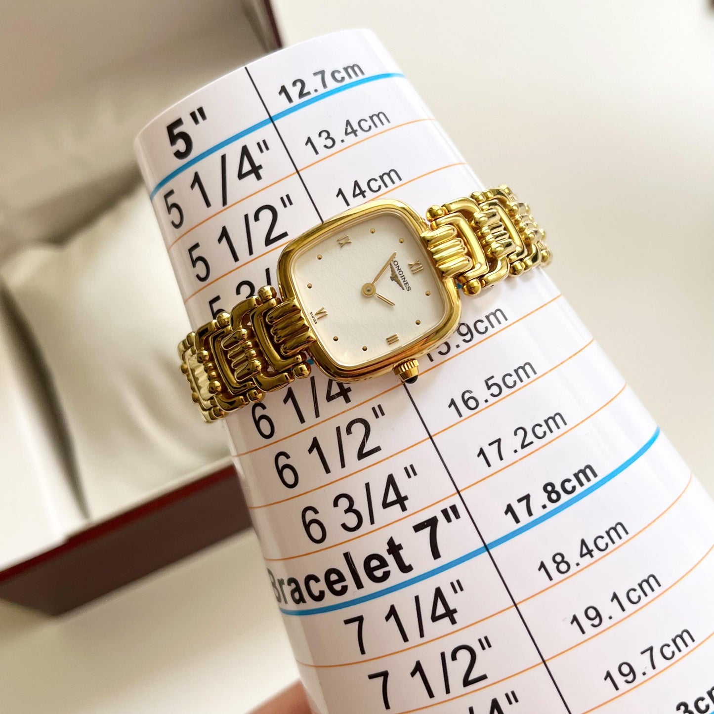 Longines Vintage Womens Gold Watch, Gift Box, 15.5 cm