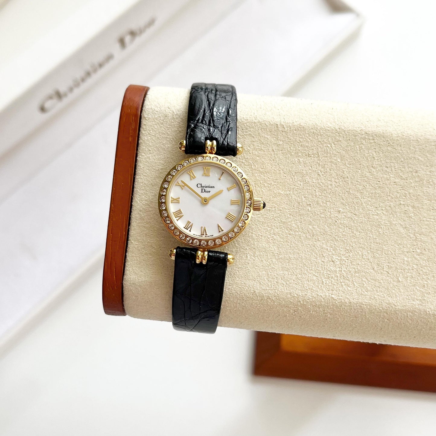 Christian Dior Vintage Women’s Watch, Seashell Dial, Boxed, Gift for Her - 14-18cm