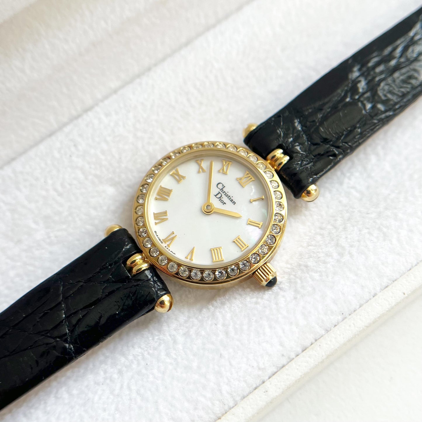 Christian Dior Vintage Women’s Watch, Seashell Dial, Boxed, Gift for Her - 14-18cm