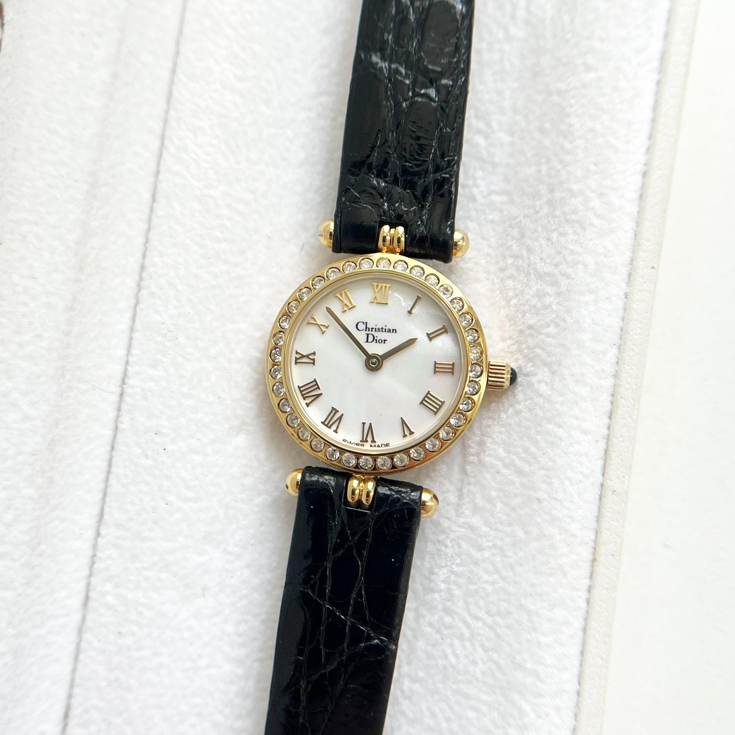 Christian Dior Vintage Women’s Watch, Seashell Dial, Boxed, Gift for Her - 14-18cm