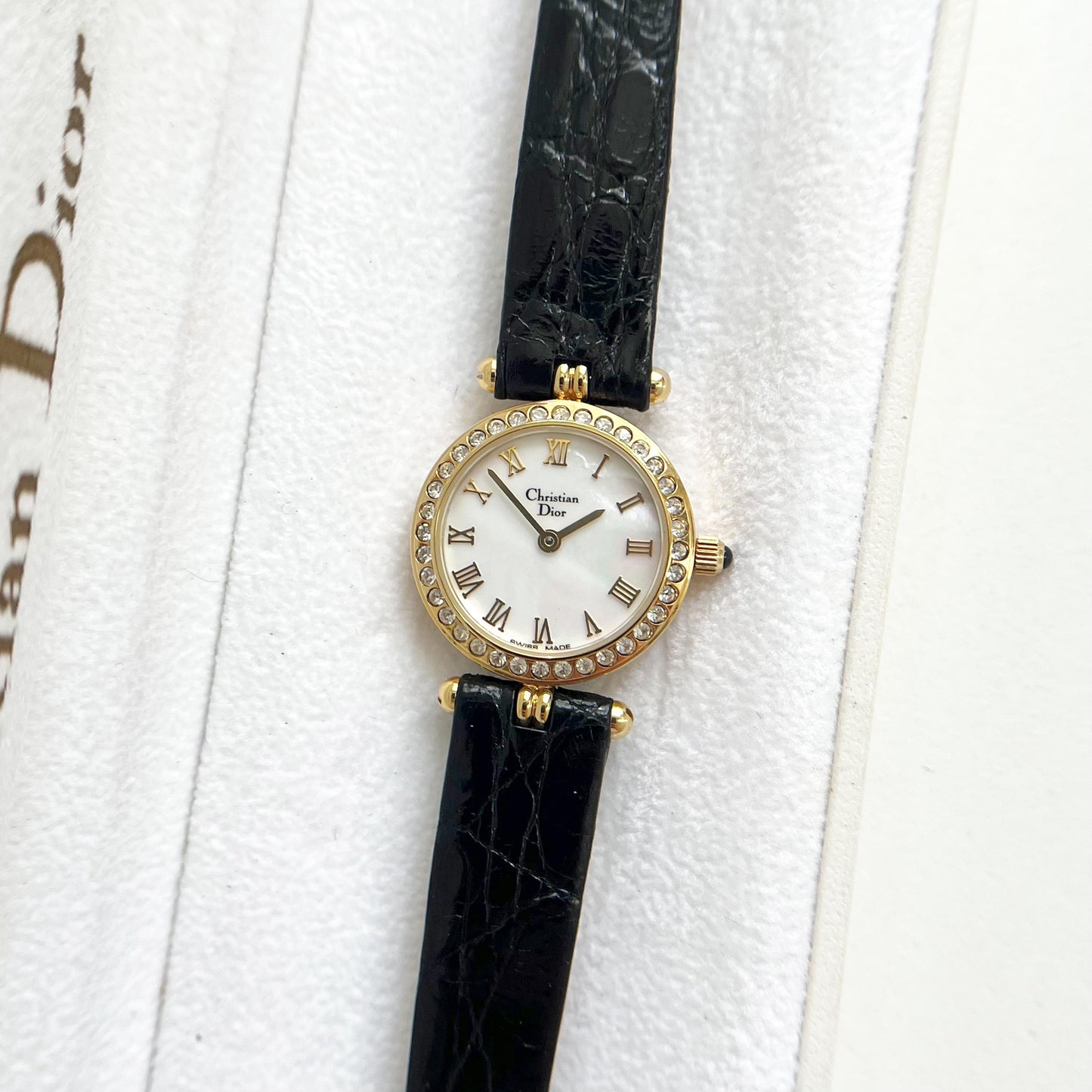 Christian Dior Vintage Women’s Watch, Seashell Dial, Boxed, Gift for Her - 14-18cm