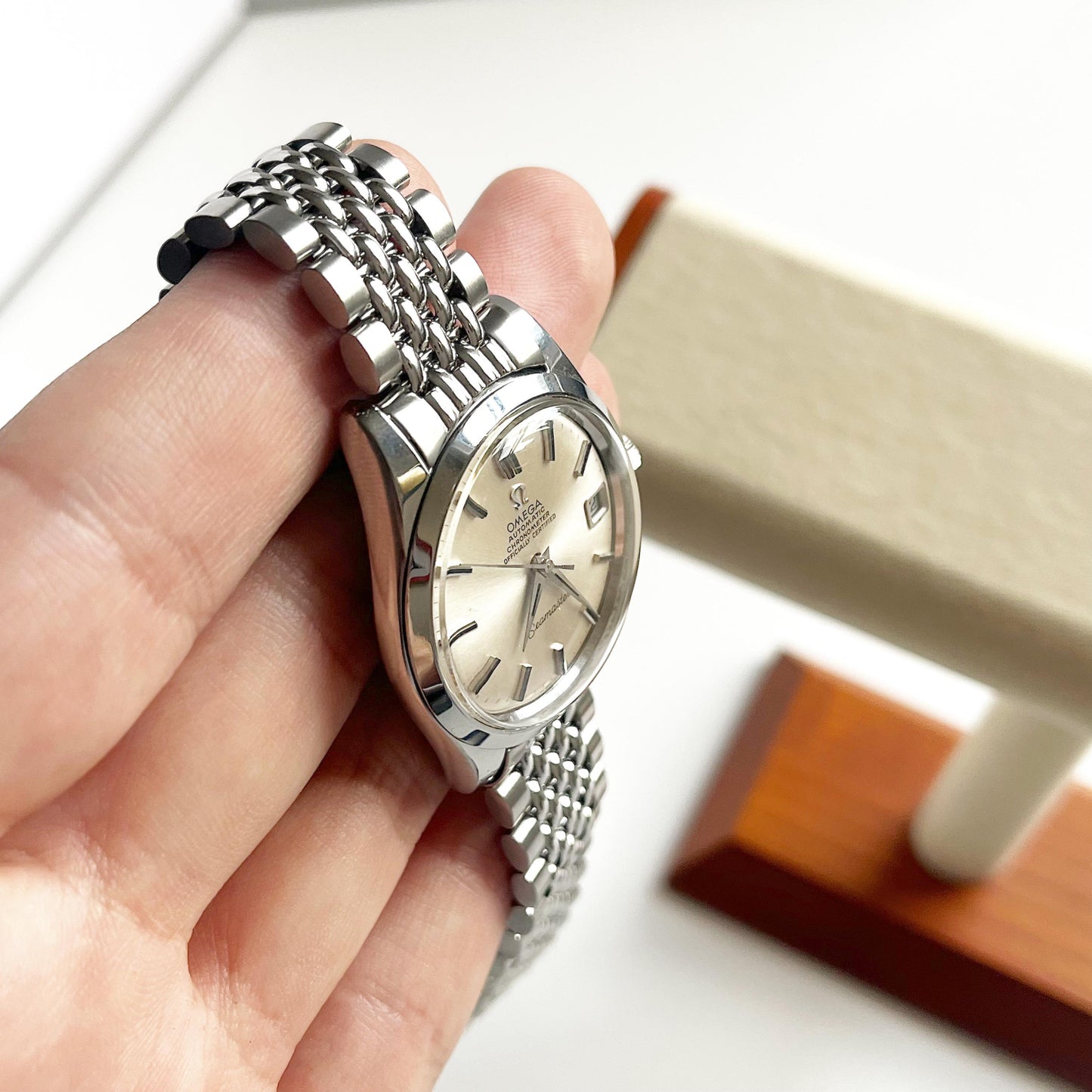 OMEGA SEAMASTER 166.010, Rare Vintage Man’s Stainless Steel Watch, Automatic Mechanical, Gift Box - 18cm