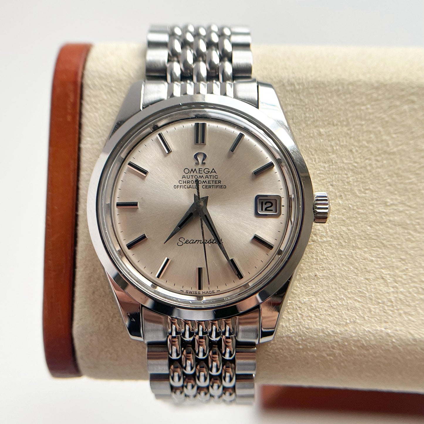 OMEGA SEAMASTER 166.010, Rare Vintage Man’s Stainless Steel Watch, Automatic Mechanical, Gift Box - 18cm