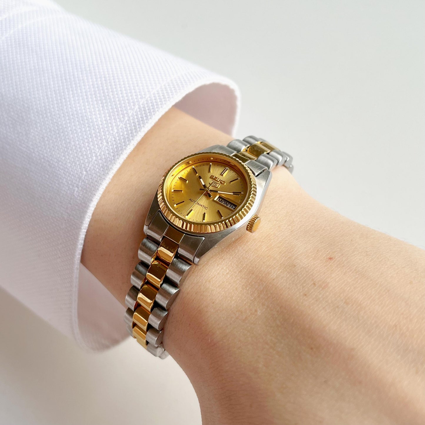 Seiko RARE TwoTone Mechanical Vintage Womens Watch, Boxed, 16cm