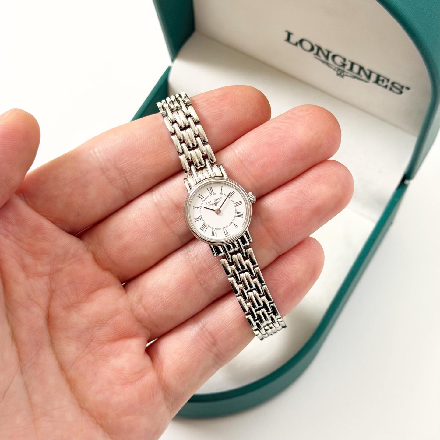 Longines Vintage Women’s Silver Watch, Boxed, Gift For Her - 16cm