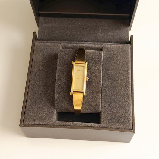 Gucci Vintage Womens Gold Watch, Boxed, Gift for Her, 16cm