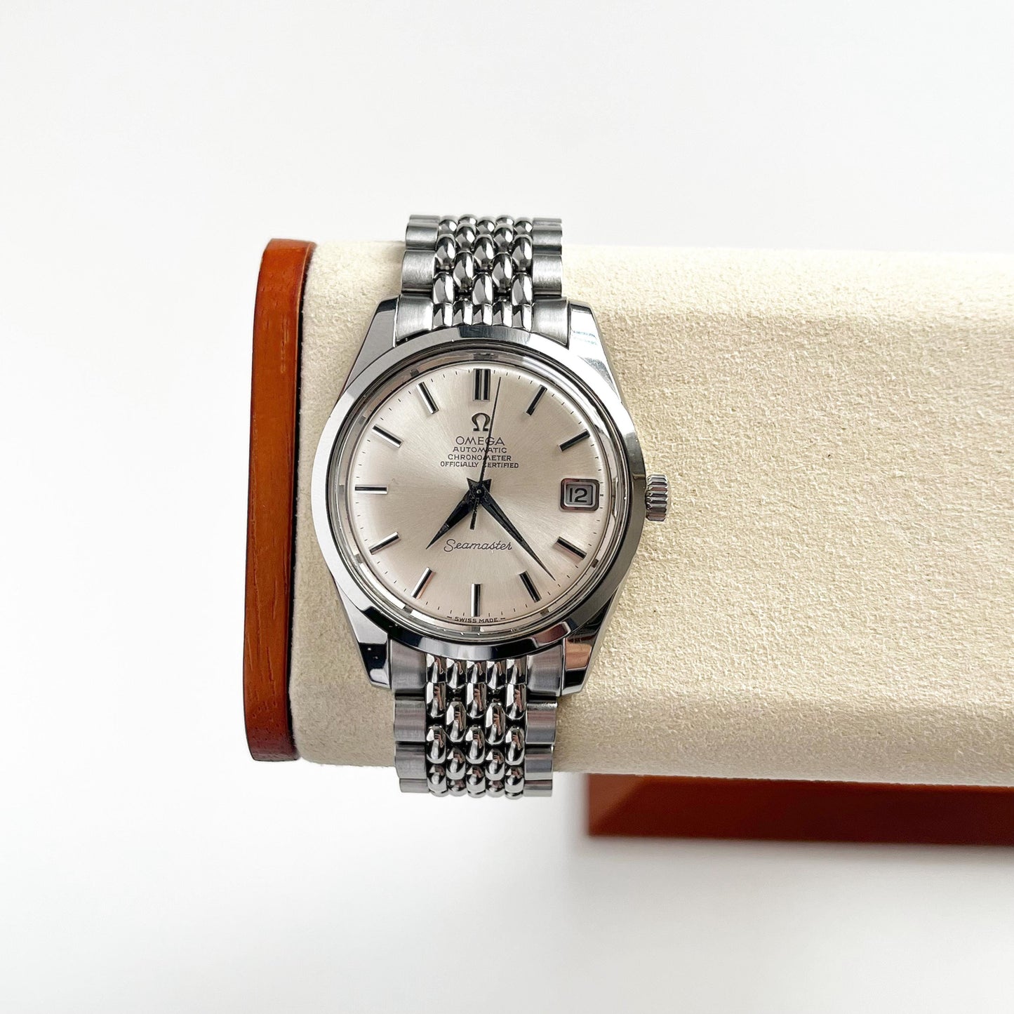 OMEGA SEAMASTER 166.010, Rare Vintage Man’s Stainless Steel Watch, Automatic Mechanical, Gift Box - 18cm