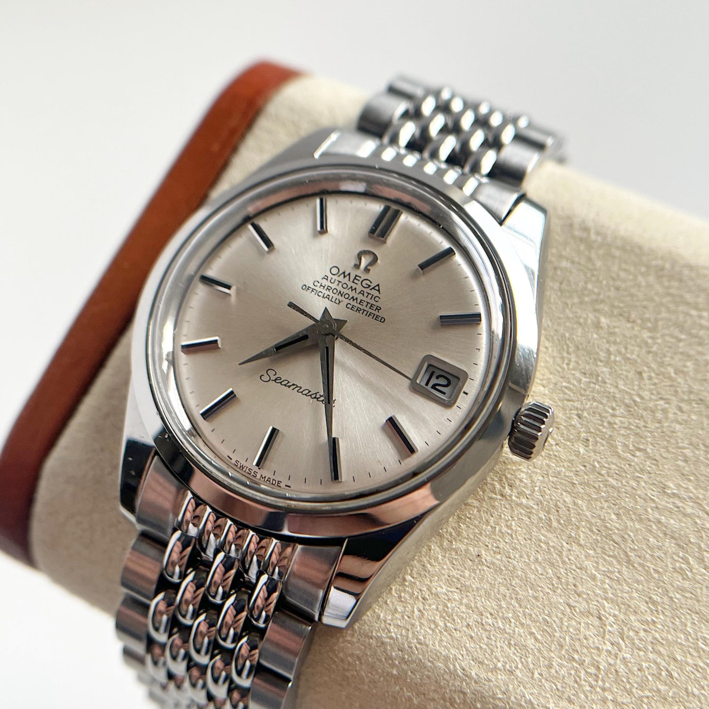 OMEGA SEAMASTER 166.010, Rare Vintage Man’s Stainless Steel Watch, Automatic Mechanical, Gift Box - 18cm