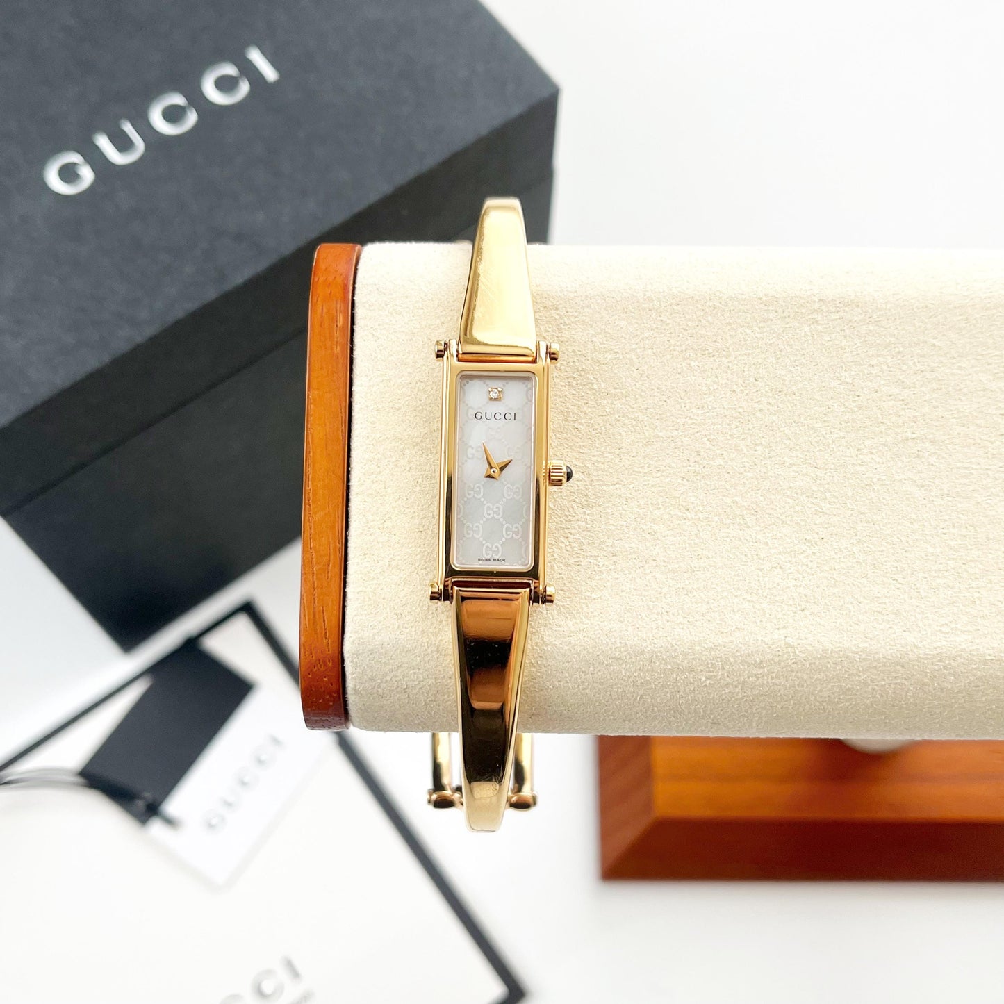 Gucci Women’s Vintage Bangle Gold Watch, Boxed Gift for Her - 16cm