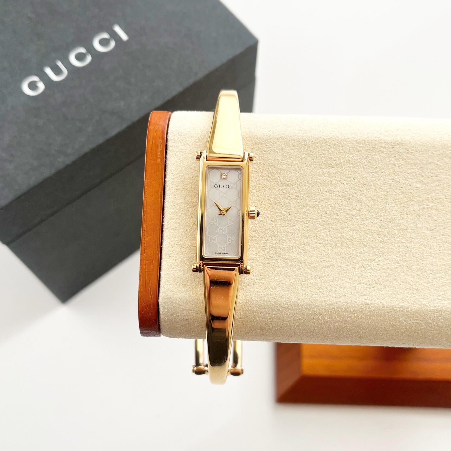 Gucci Women’s Vintage Bangle Gold Watch, Boxed Gift for Her - 16cm
