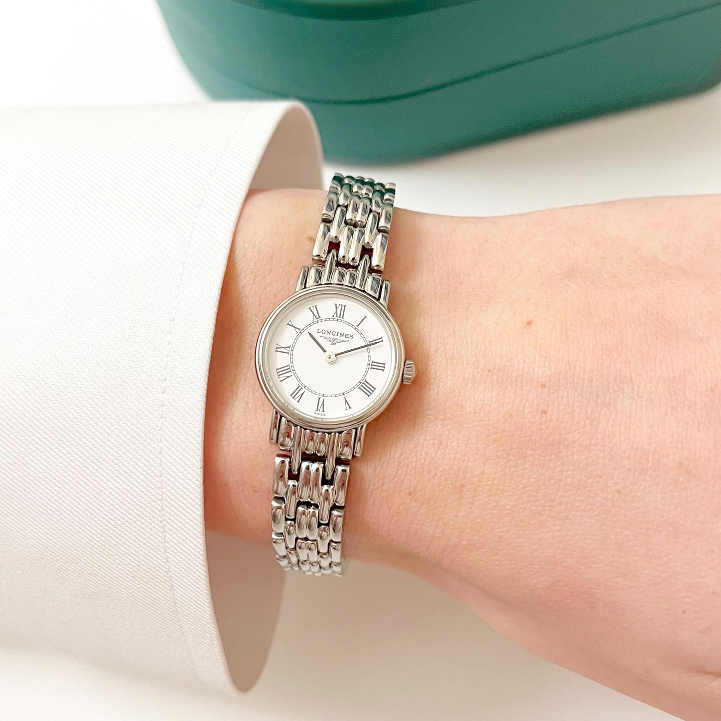 Longines Vintage Women’s Silver Watch, Boxed, Gift For Her - 16cm