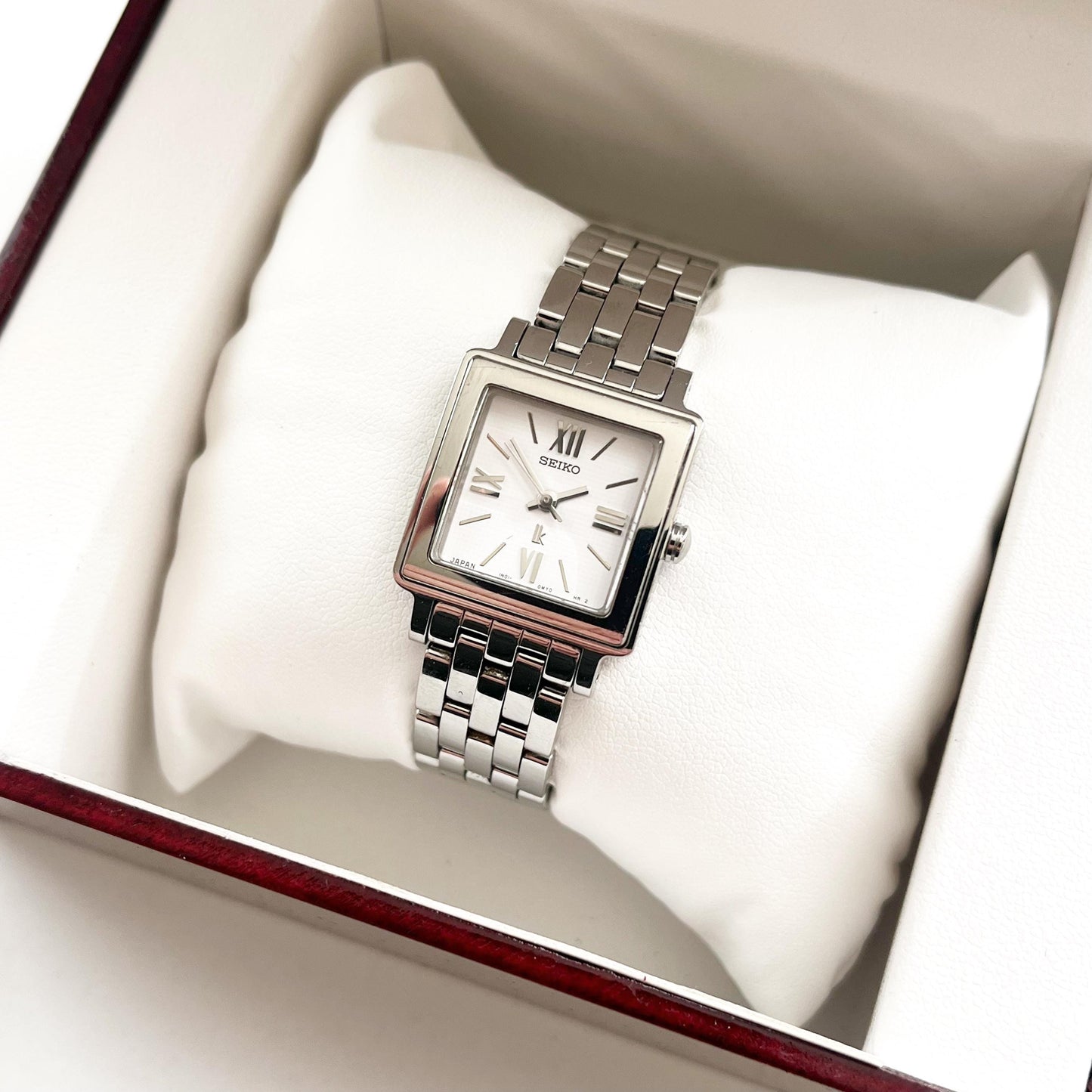 Seiko Square Silver Womens Vintage Watch, Boxed, Gift for Her, 15.5cm