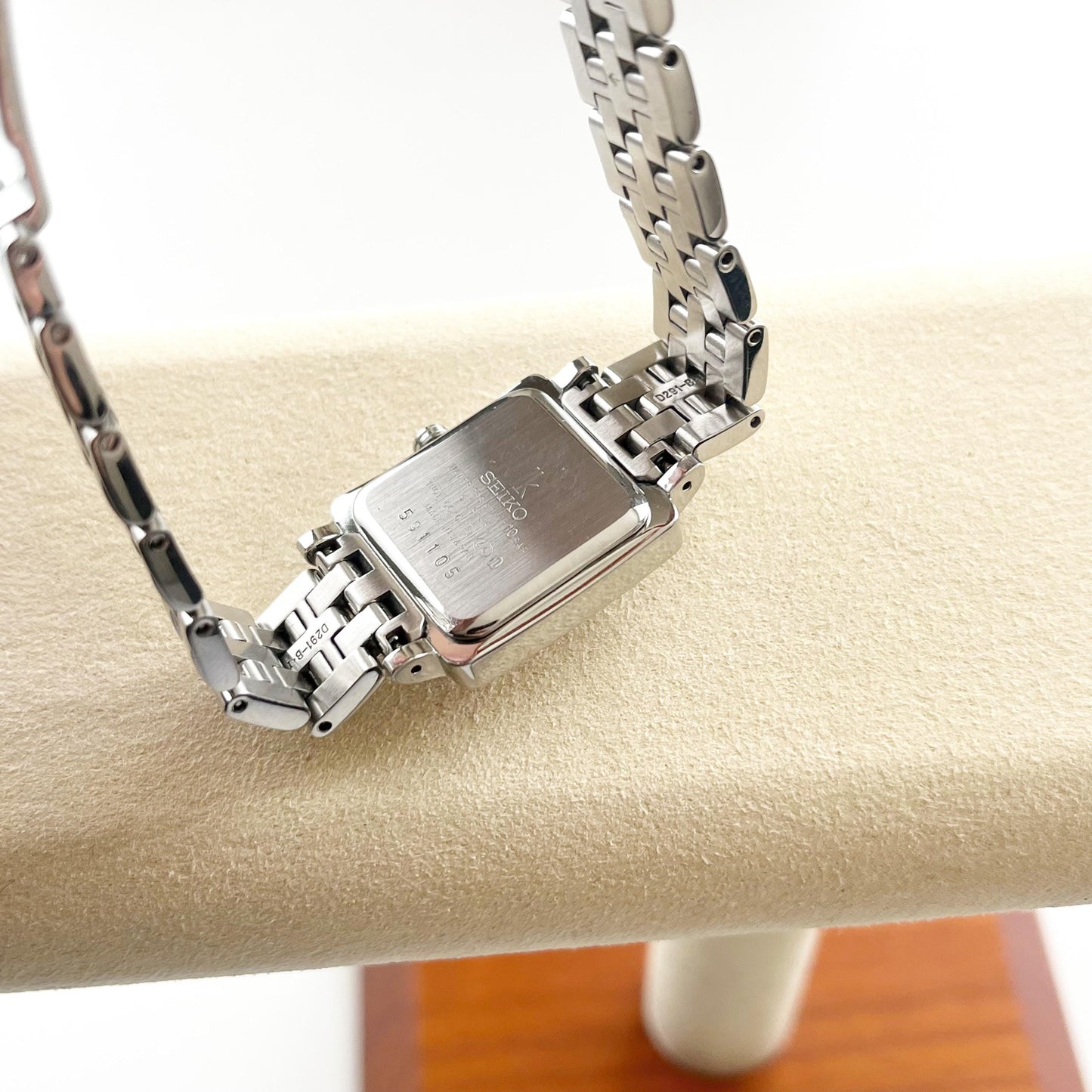 Seiko Square Silver Womens Vintage Watch, Boxed, Gift for Her, 15.5cm