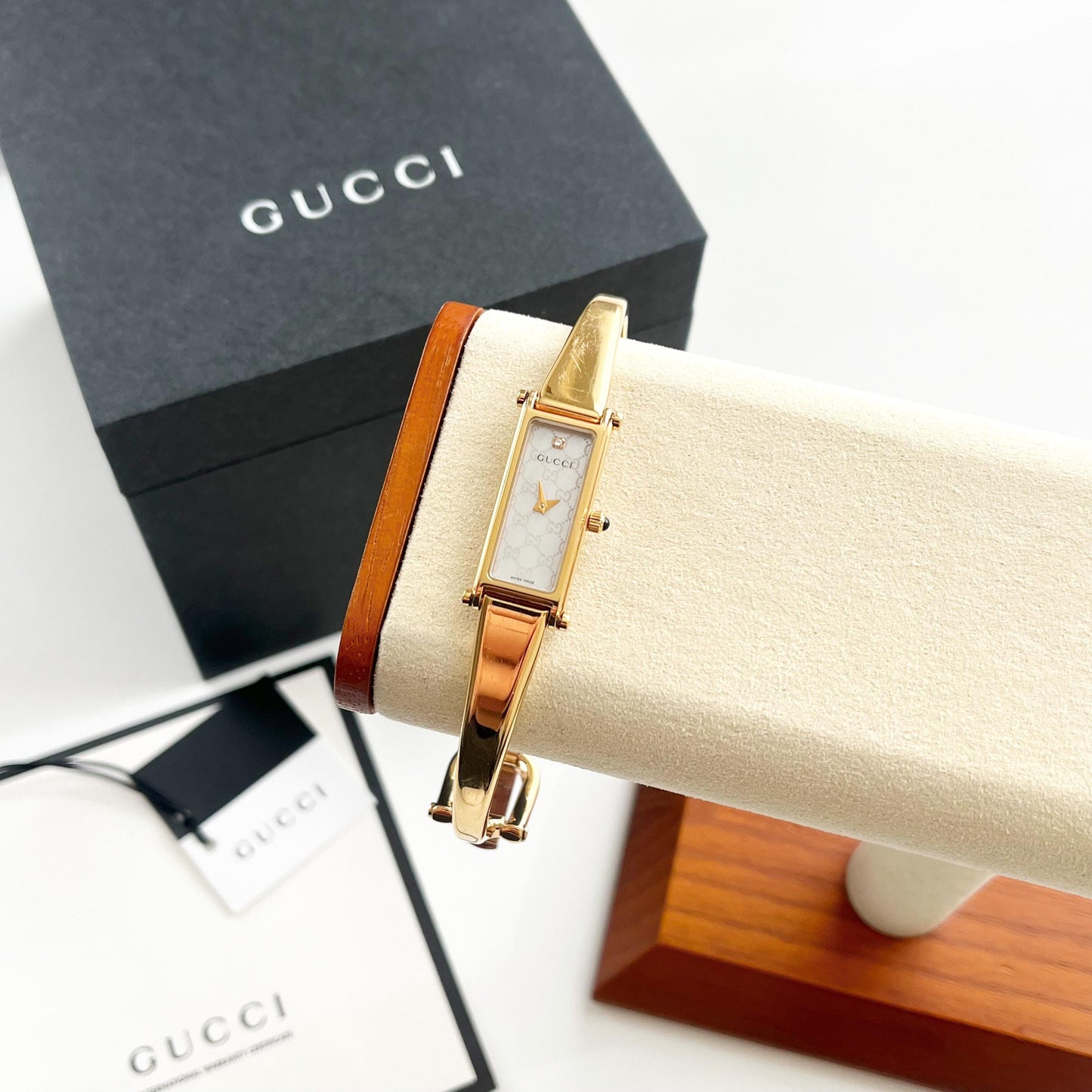 Gucci Women’s Vintage Bangle Gold Watch, Boxed Gift for Her - 16cm
