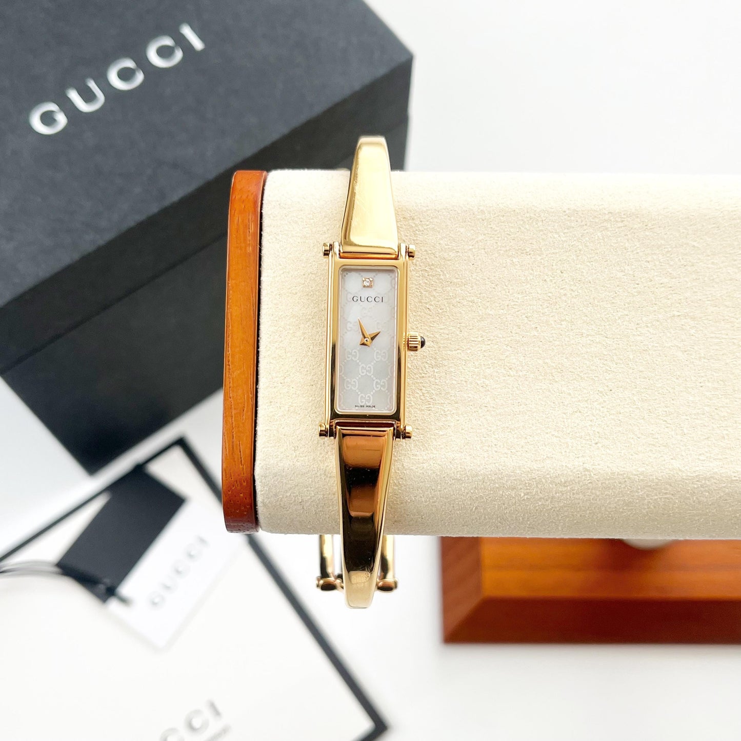 Gucci Women’s Vintage Bangle Gold Watch, Boxed Gift for Her - 16cm