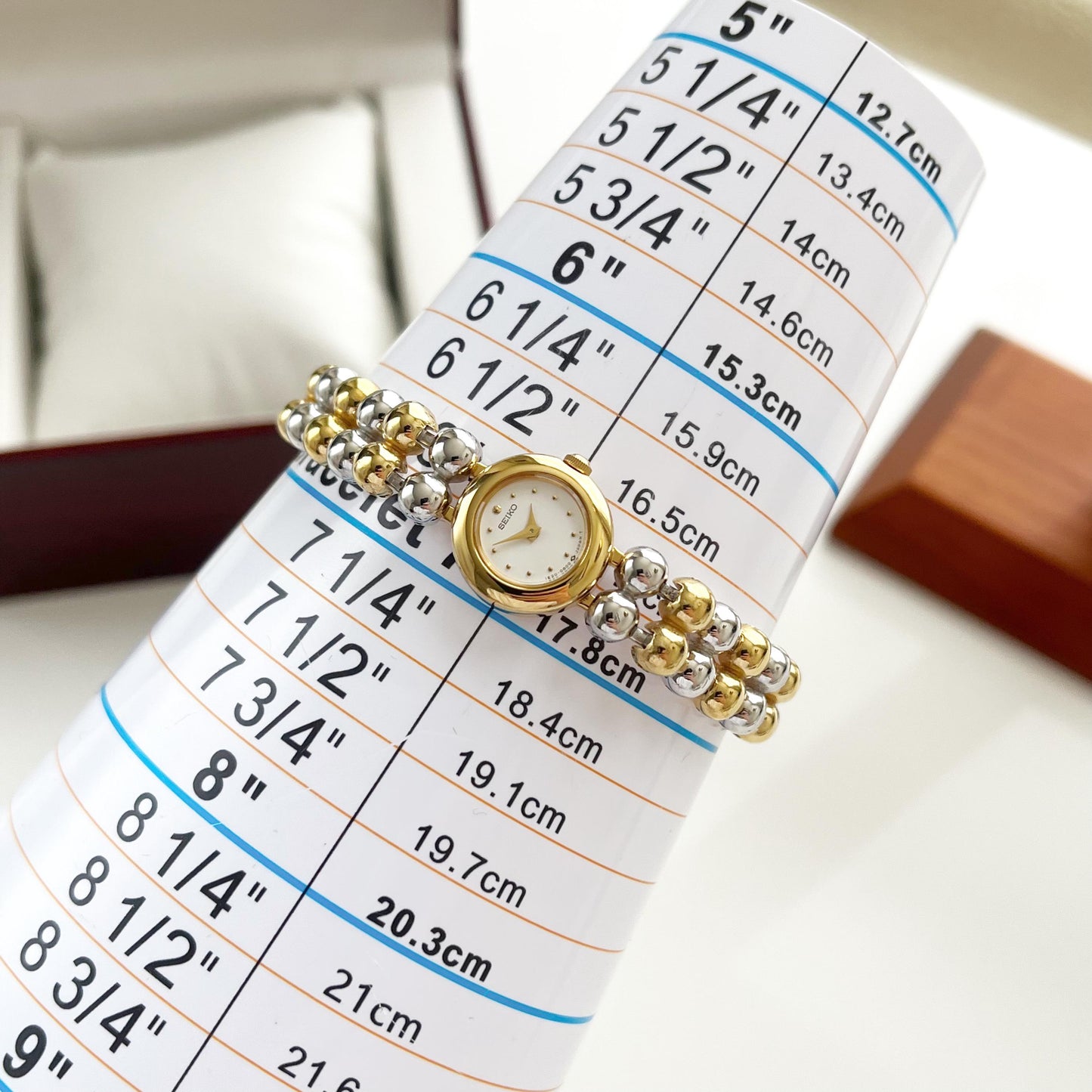 MINT - Seiko Gold Women’s Vintage Watch, Boxed, Gift for Her - 17.5cm