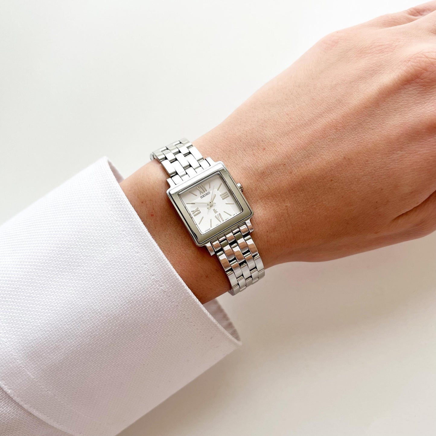 Seiko Square Silver Womens Vintage Watch, Boxed, Gift for Her, 15.5cm