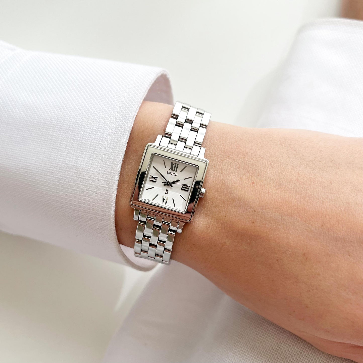 Seiko Square Silver Womens Vintage Watch, Boxed, Gift for Her, 15.5cm