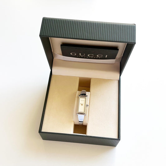 Gucci Vintage Women’s Silver Watch, Boxed, Gift for Her, 14.5cm