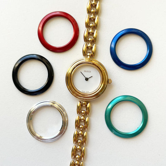 Gucci Vintage Women’s Watch, Full Set, 6 Colors, Gift For Her, Gold Wristwatch - 16cm