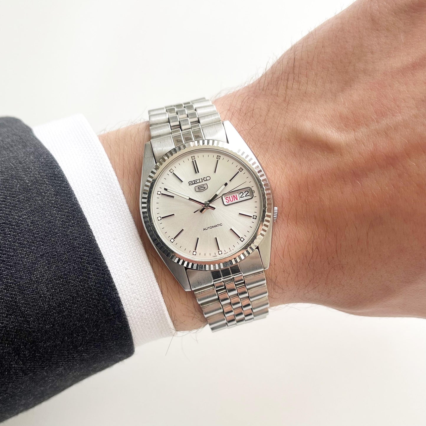 SEIKO Vintage Man’s Stainless Steel Watch, Automatic Mechanical, Boxed - 18cm