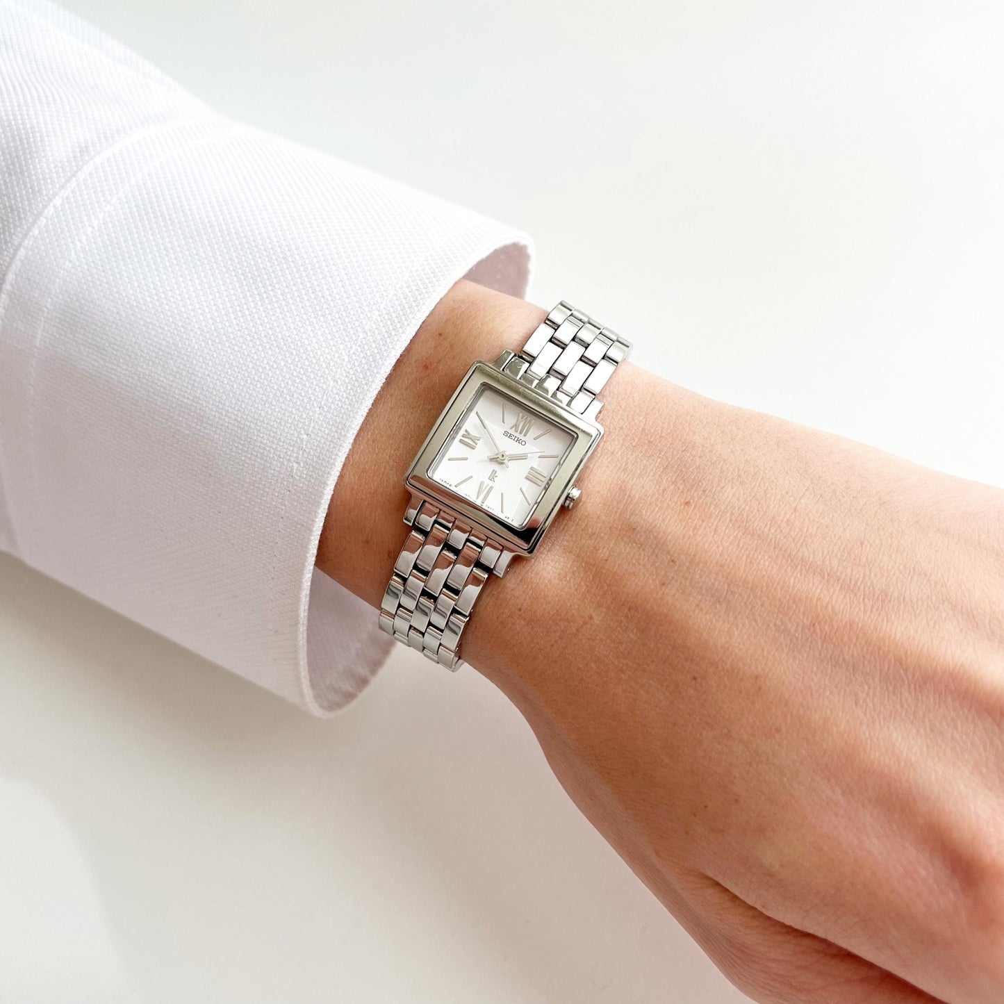 Seiko Square Silver Womens Vintage Watch, Boxed, Gift for Her, 15.5cm