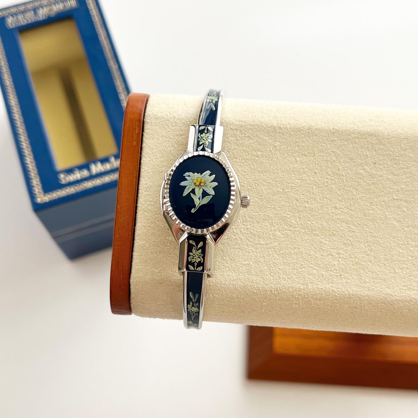 Andre Mouche Vintage Silver Watch, Boxed, Goft for Her