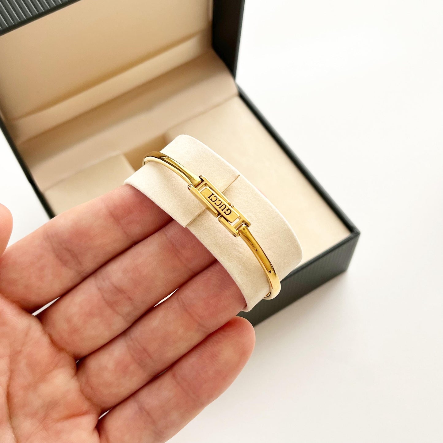 Gucci Watch, Gold Vintage Womens Bangle Boxed Watxh, Gift For Her, 16cm