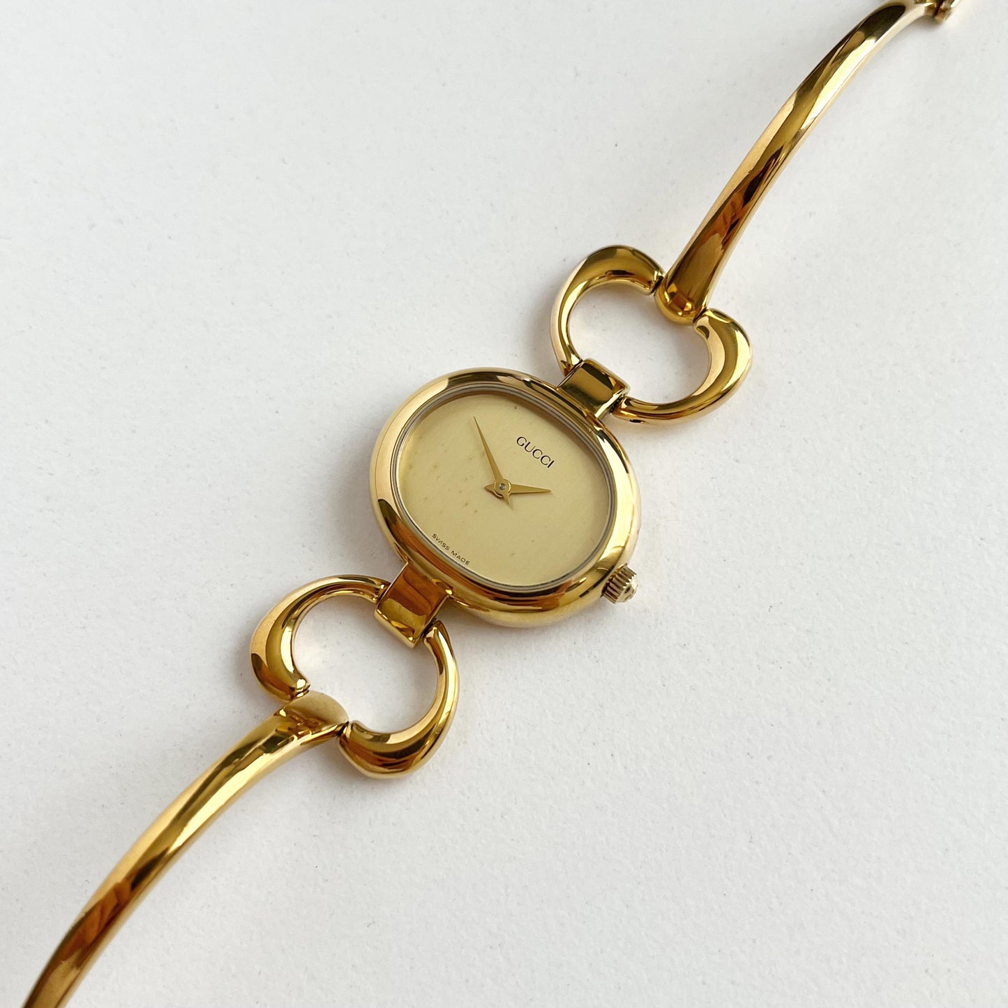 Gucci Watch, Gold Vintage Womens Bangle Boxed Watxh, Gift For Her, 16cm