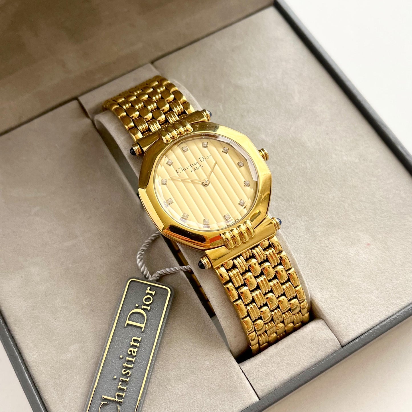 Christian Dior Vintage MINT watch, RARE Gold Womens Watch, Full Set, Boxed, Gift for Her