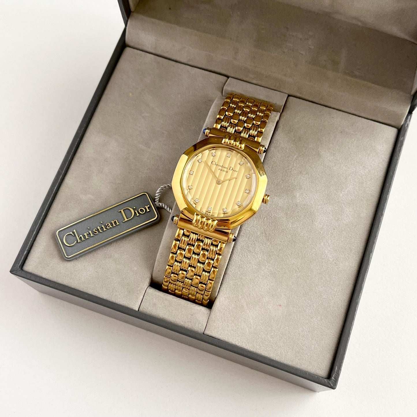 Christian Dior Vintage MINT watch, RARE Gold Womens Watch, Full Set, Boxed, Gift for Her