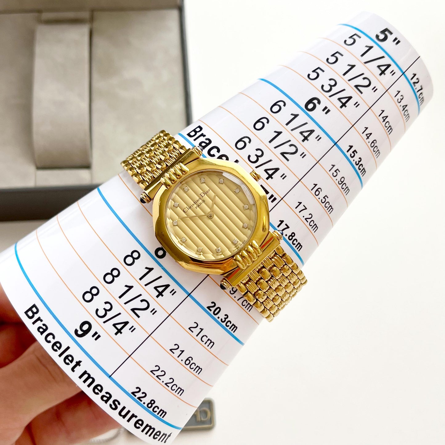 Christian Dior Vintage MINT watch, RARE Gold Womens Watch, Full Set, Boxed, Gift for Her