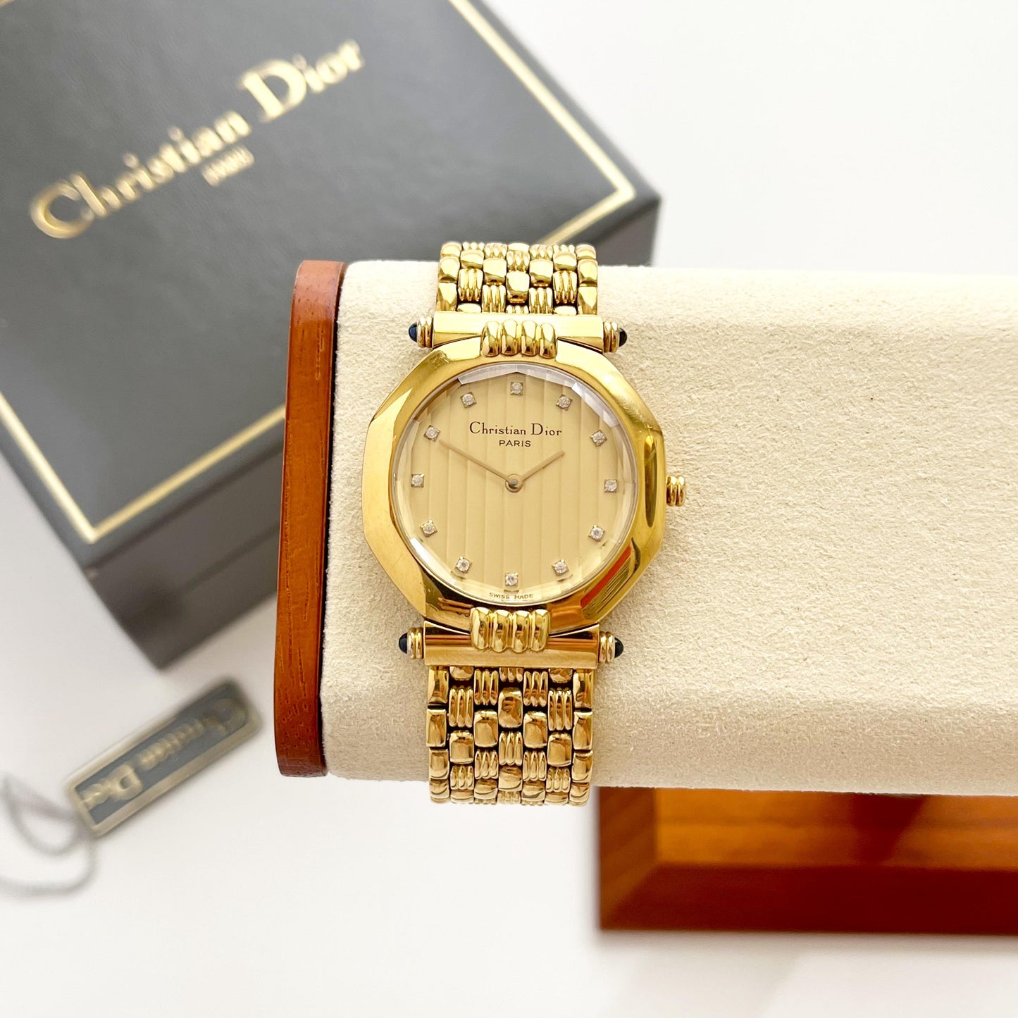 Christian Dior Vintage MINT watch, RARE Gold Womens Watch, Full Set, Boxed, Gift for Her