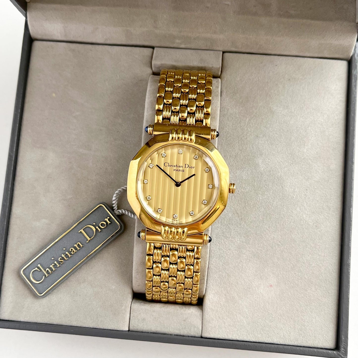 Christian Dior Vintage MINT watch, RARE Gold Womens Watch, Full Set, Boxed, Gift for Her